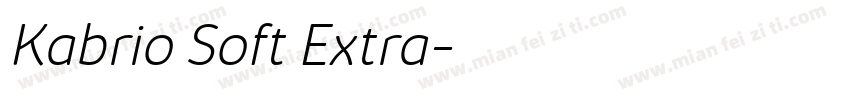 Kabrio Soft Extra字体转换